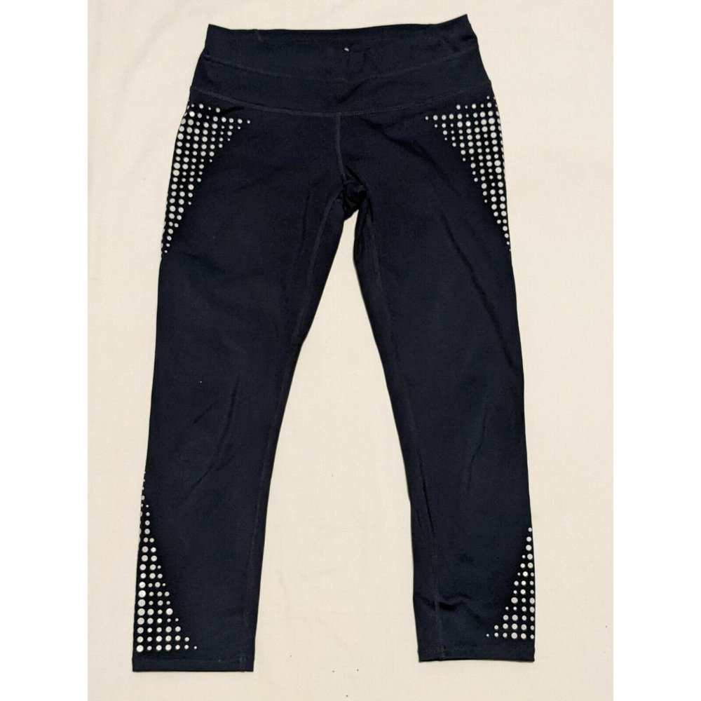 Athleta Navy Gel Dot Sonar Capri Leggings, Blue, Size XS